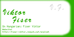 viktor fiser business card